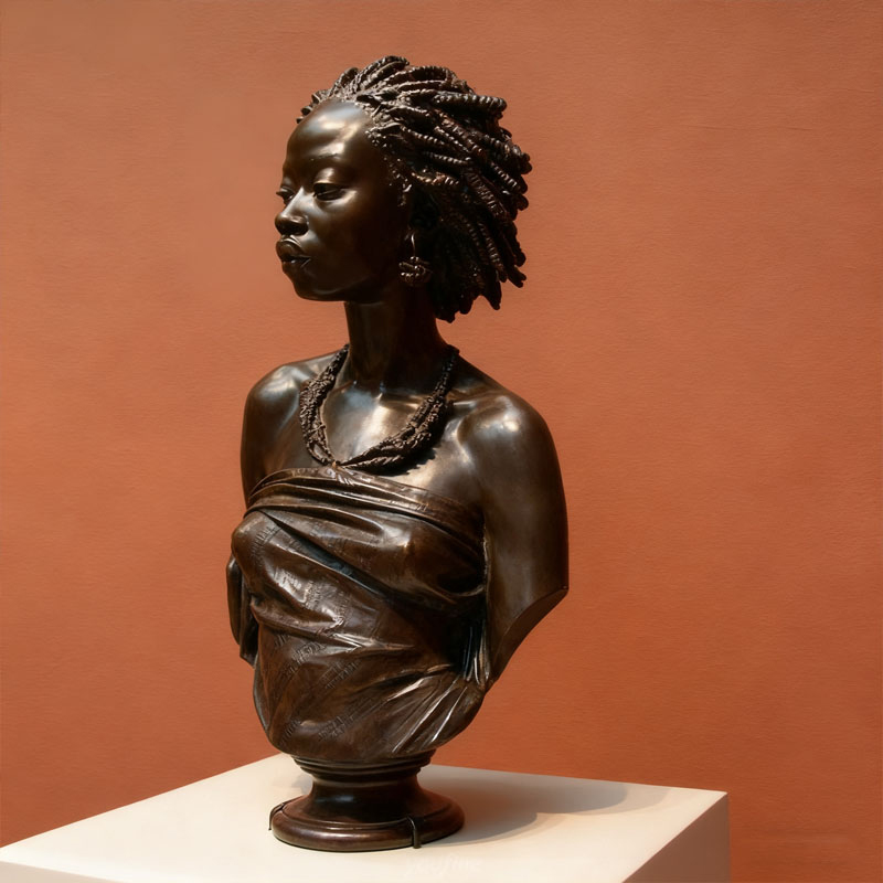 Bronzen effect glasvezel menselijke sculptuur buste