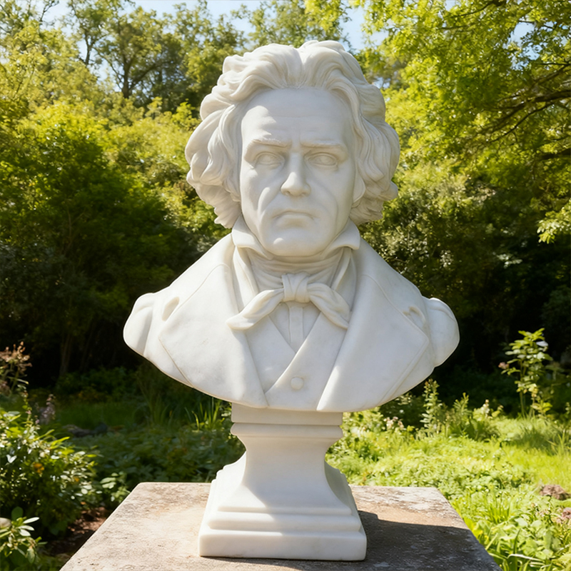 Beethoven-thema marmeren menselijke sculptuur buste