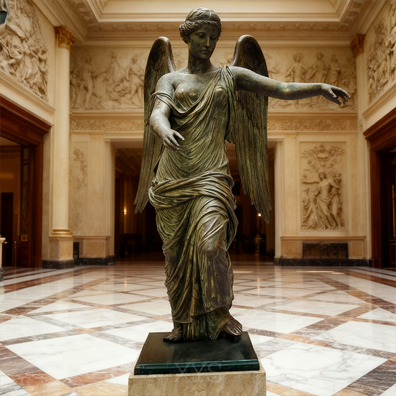 Bronzen indoor gevleugelde Nike godin sculptuur