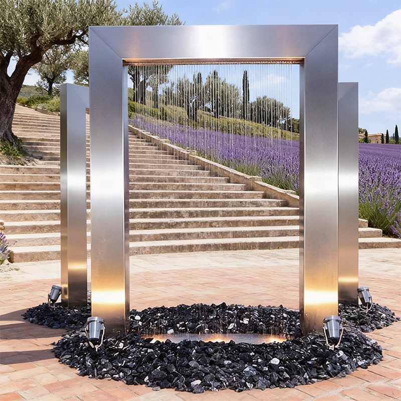 Gateway of Time cosmetische watergordijnsculptuur