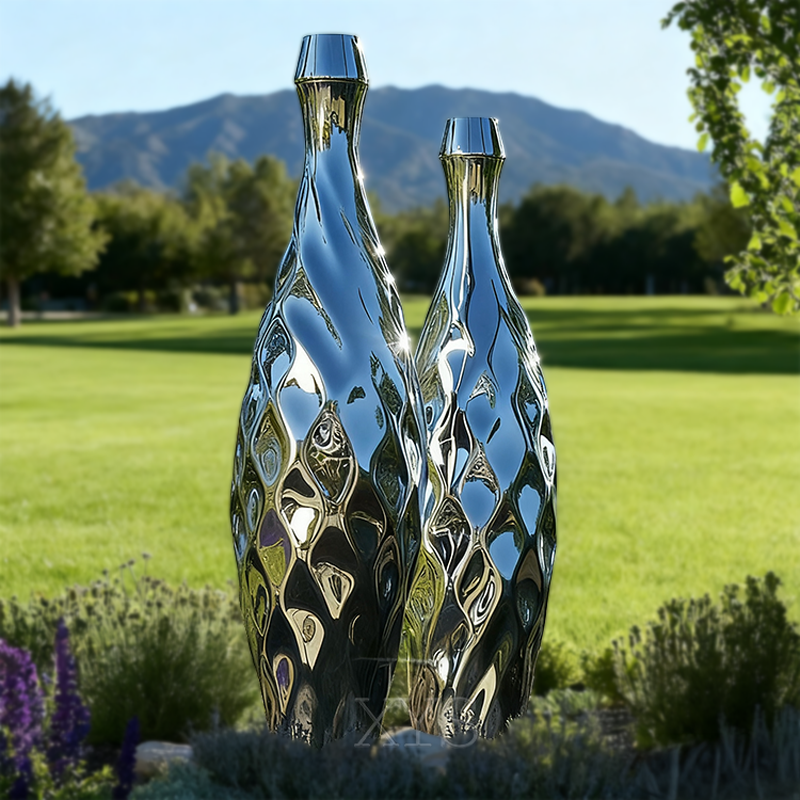 Kristallen vaas spiegelvaas sculptuur